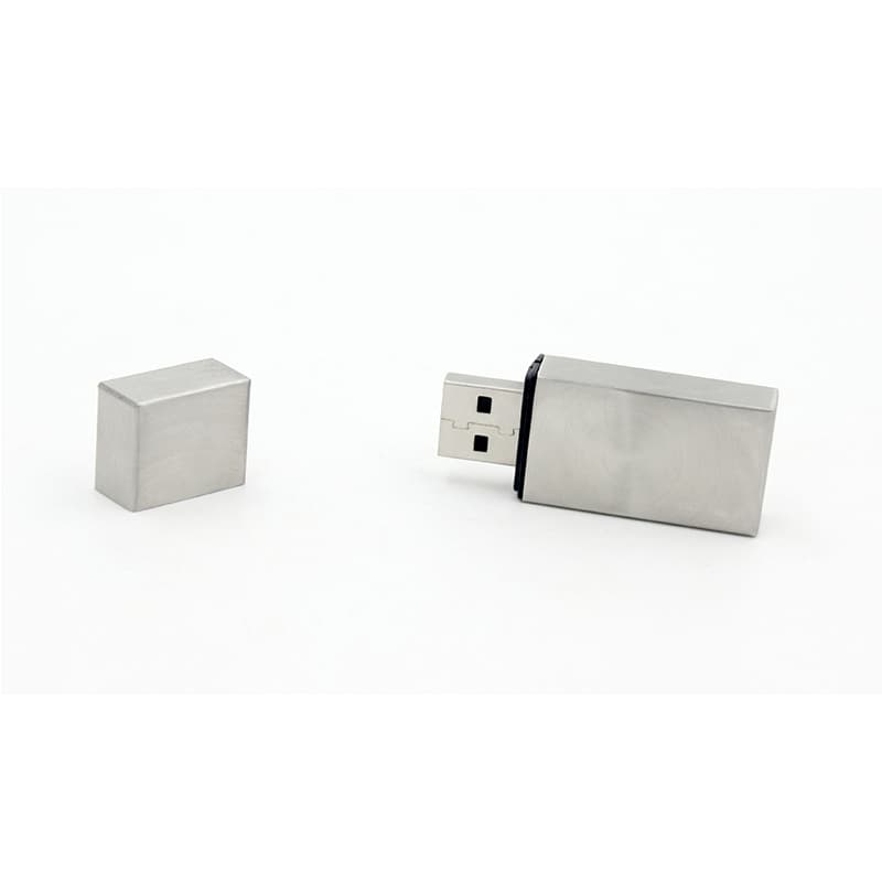 big square metal usb flash drive